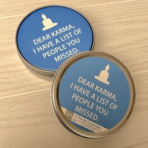 Coasters 💙 Dear Karma, I Have a List of People You Missed. Set of 12 Coasters